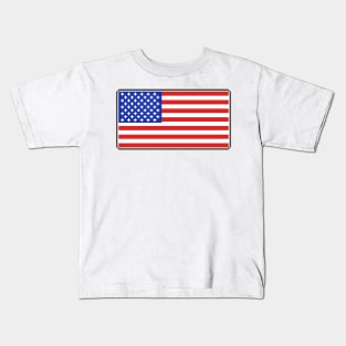 pixel art of american flag Kids T-Shirt